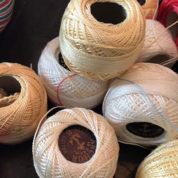 Vintage Office Vintage Lot Of Crochet Thread Spools Poshmark